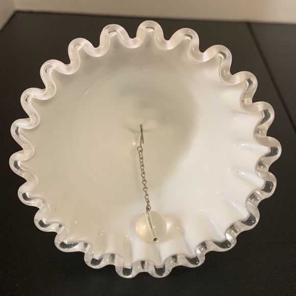 Fenton milk glass bell-clear rim on the bottom. - Picture 5 of 5